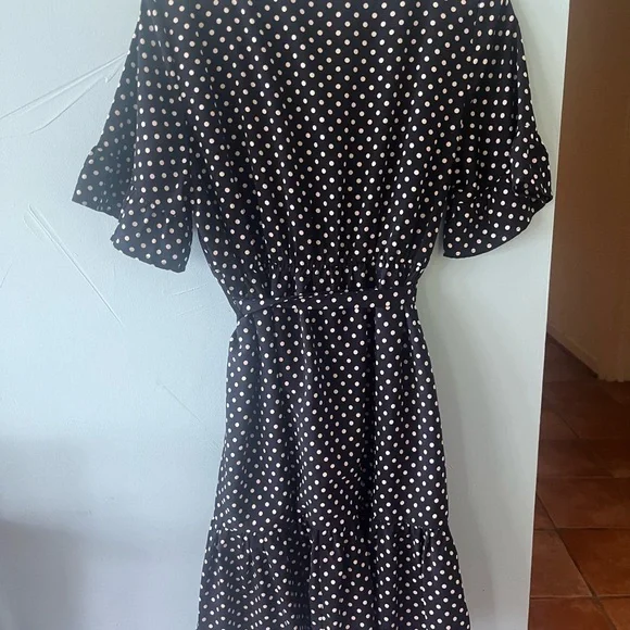 Women’s Polka Dot A-Line Loose Swing Dress Size M - Picture 5 of 13